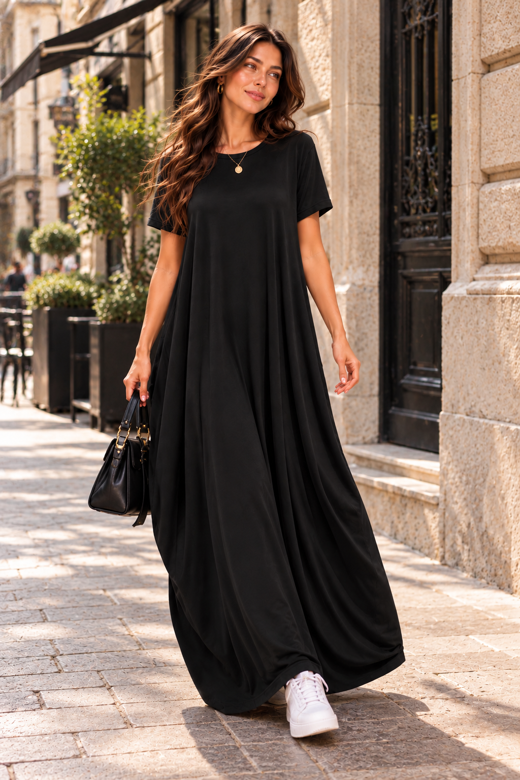 Balloon Dress Half Sleeves