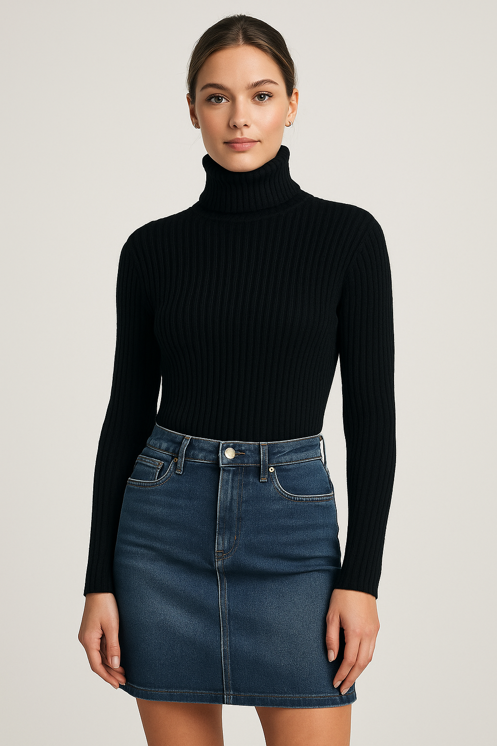Glow Ribbed Turtleneck