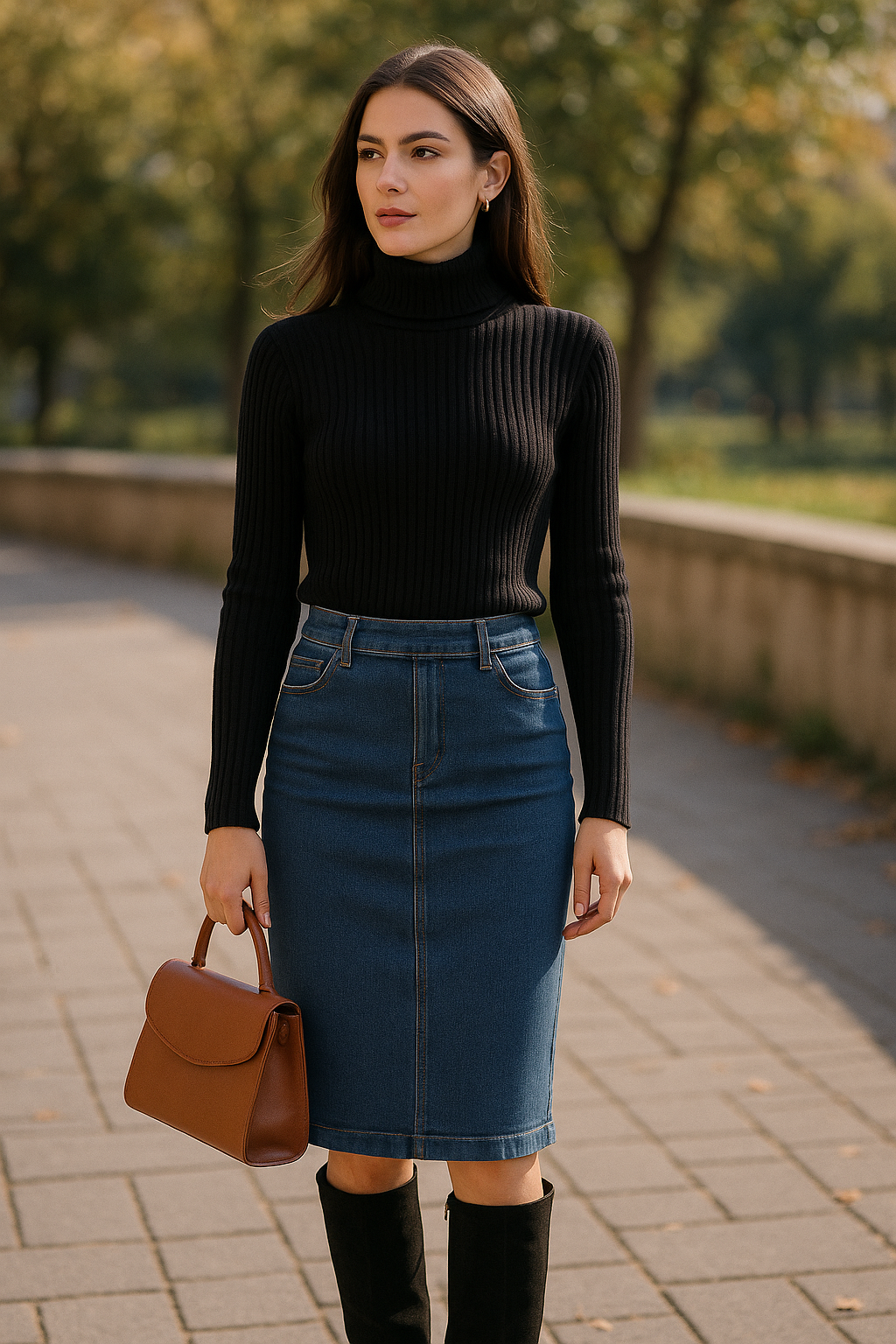 Glow Ribbed Turtleneck