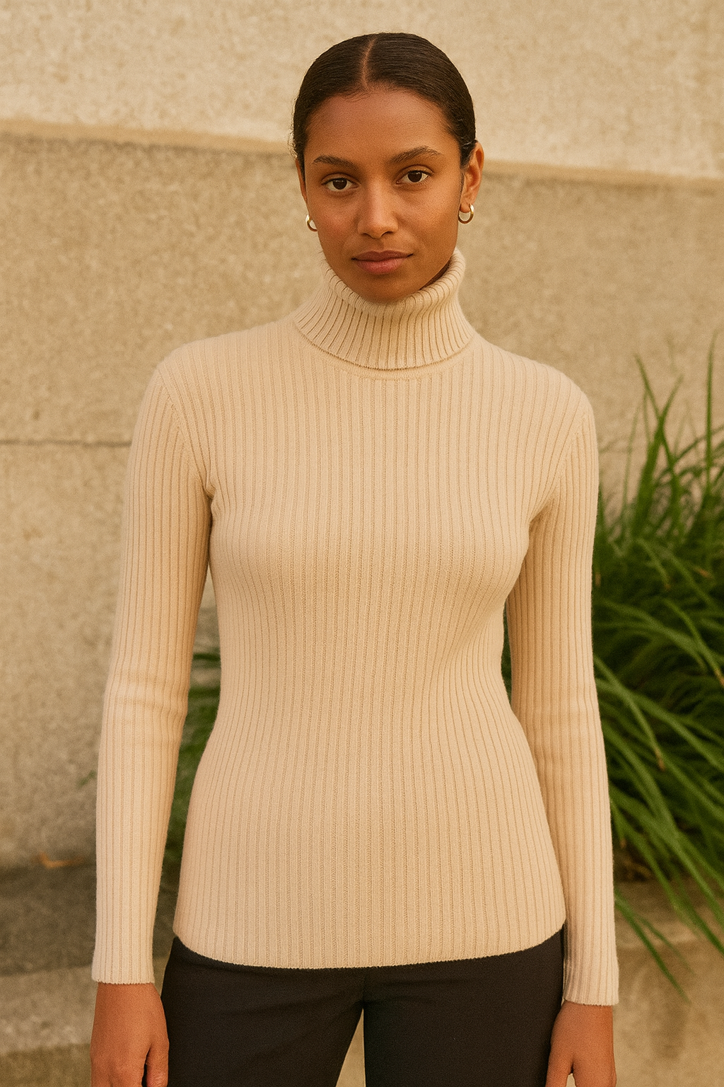 Glow Ribbed Turtleneck