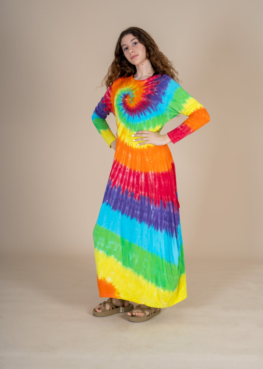 Rianbow Tiedye Ballon Dress
