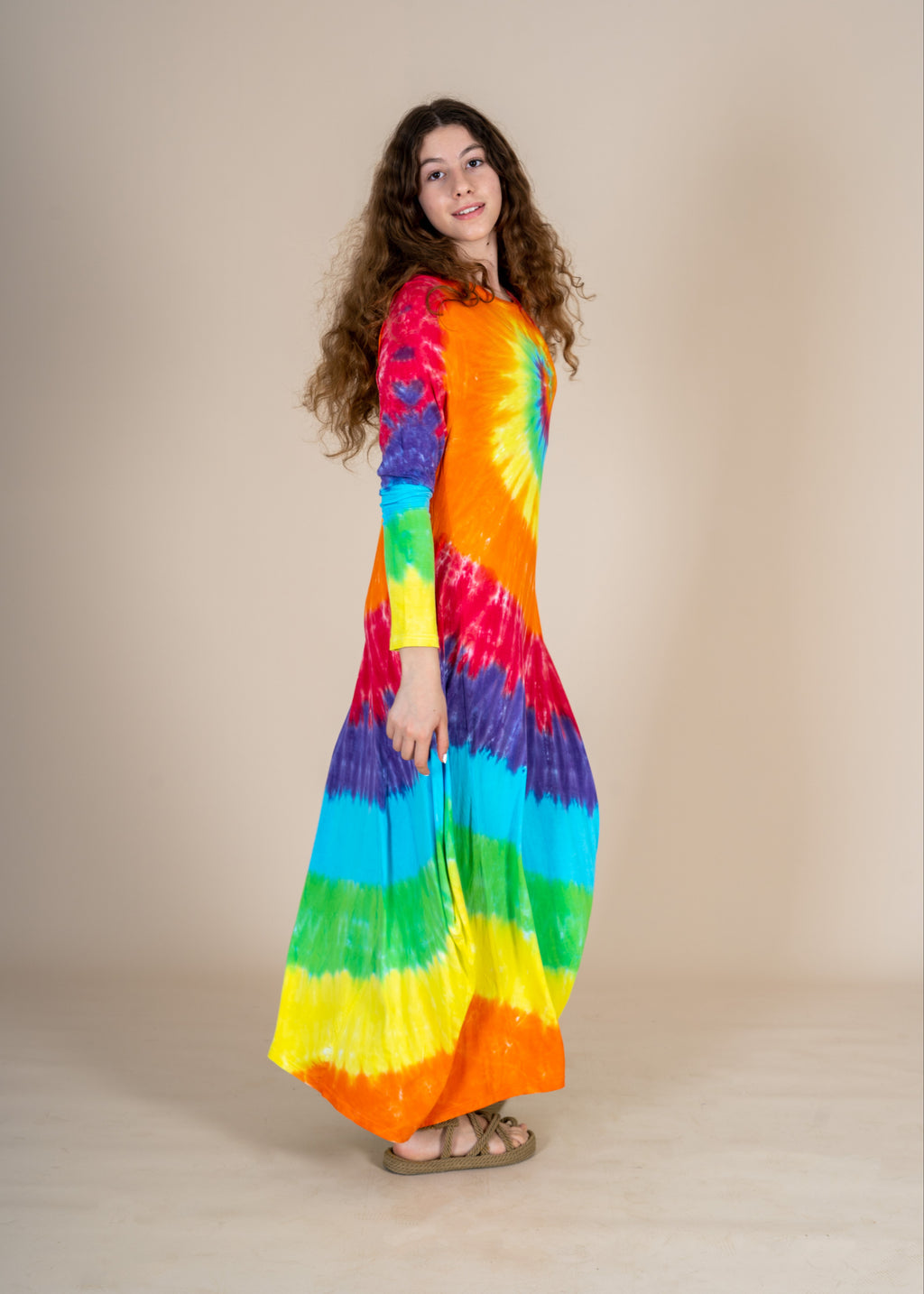 Rianbow Tiedye Ballon Dress