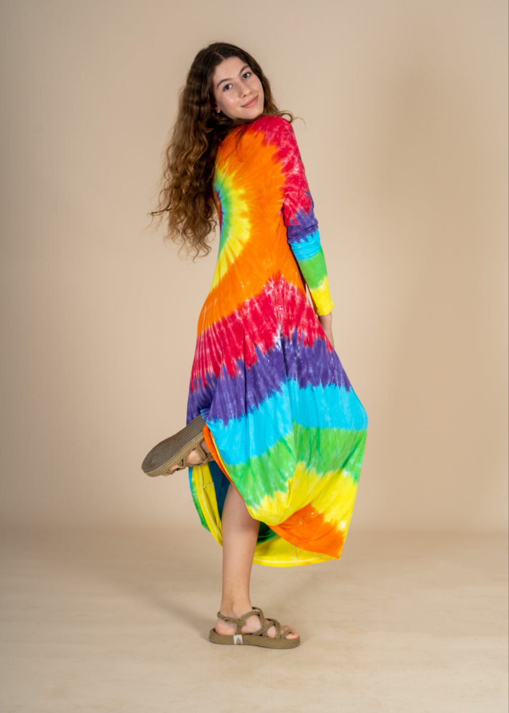 Rianbow Tiedye Ballon Dress