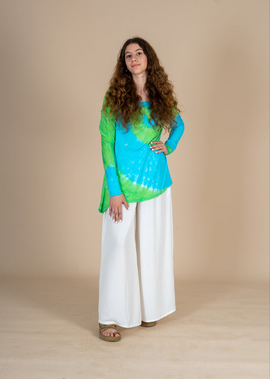 Green Tie Dye Top