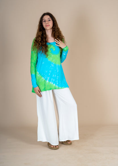 Green Tie Dye Top