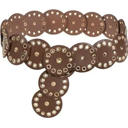Bold Circle Eyelet Belt