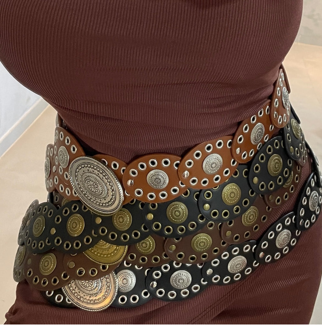 Western Oval Eyelet Belt 108CM