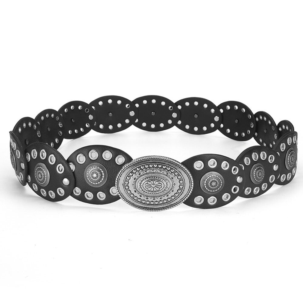 Western Oval Eyelet Belt 108CM