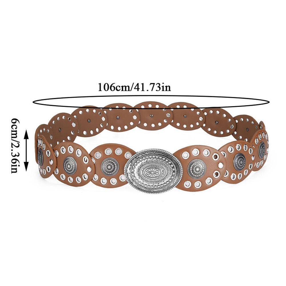 Western Oval Eyelet Belt 108CM