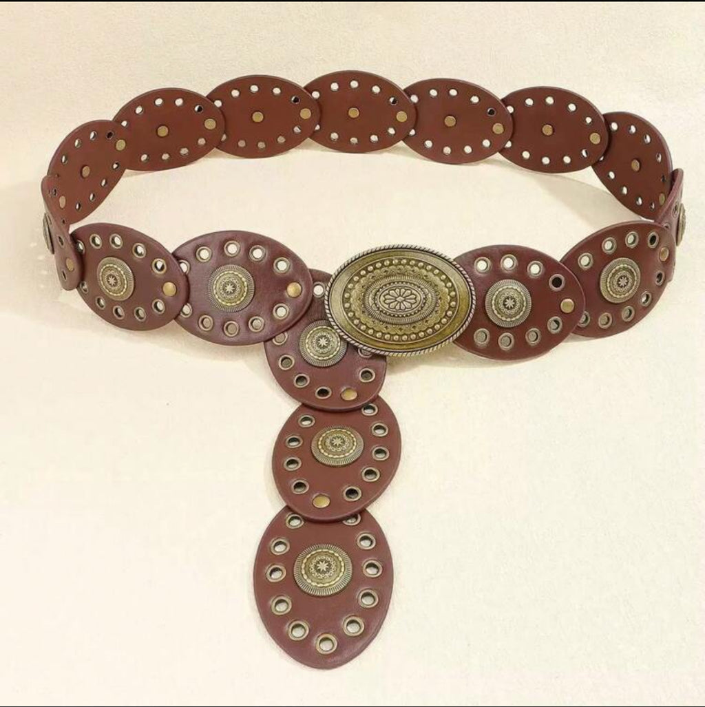 Western Oval Eyelet Belt 108CM