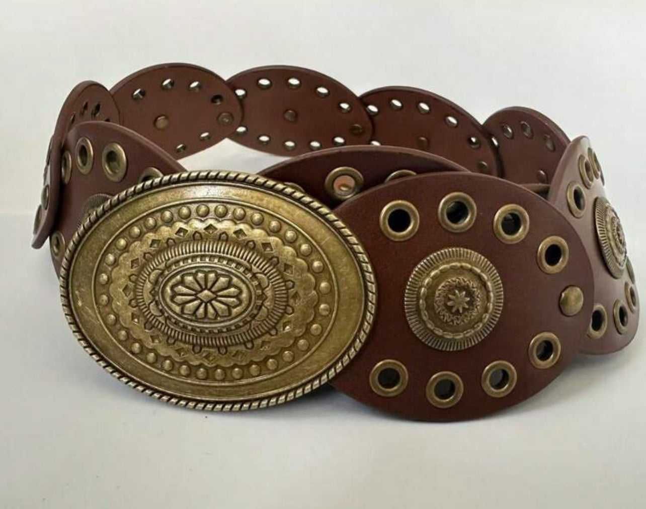 Western Oval Eyelet Belt 108CM