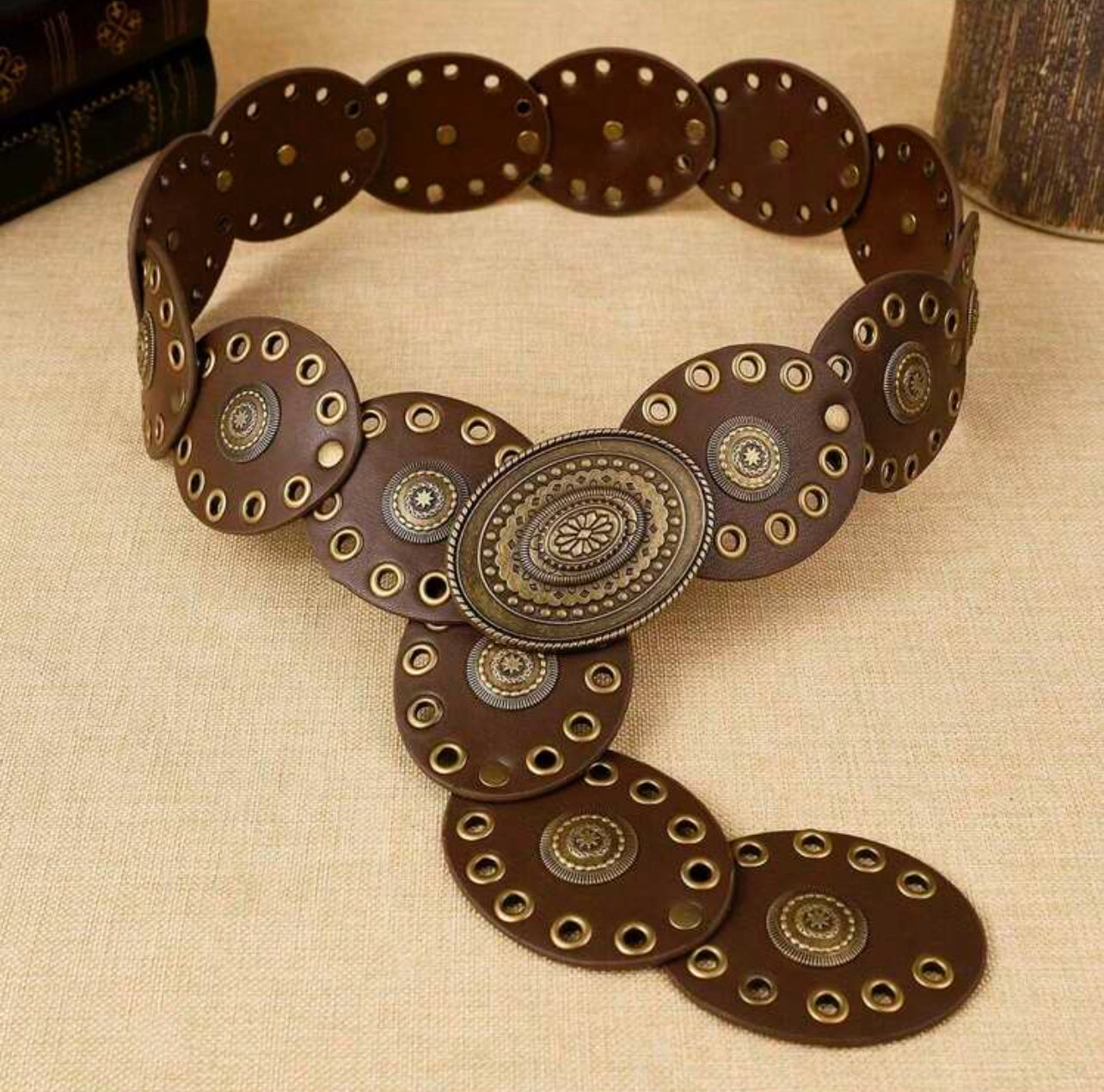 Western Oval Eyelet Belt 108CM