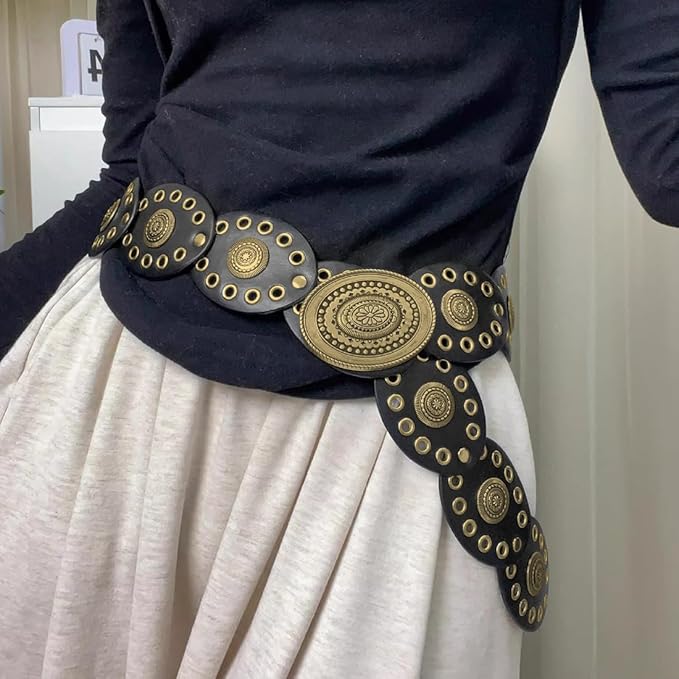 Western Oval Eyelet Belt 108CM