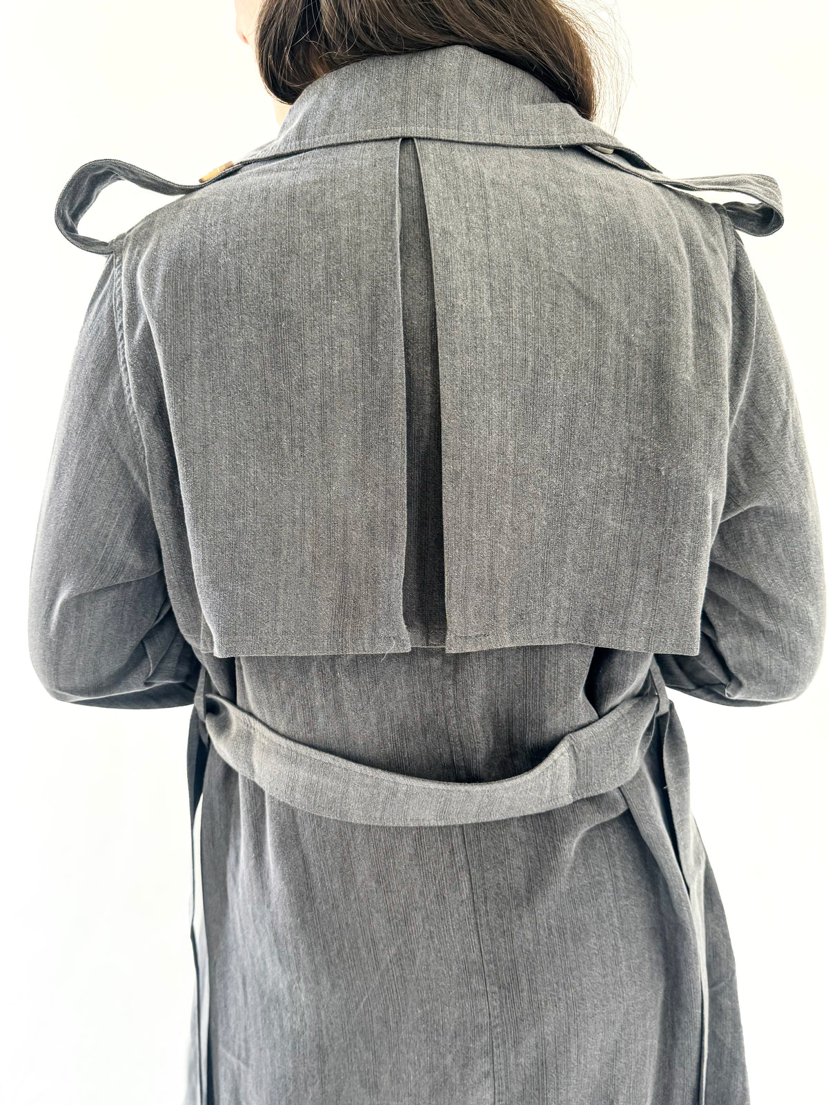 The Élan Trench Coat Denim  Blue