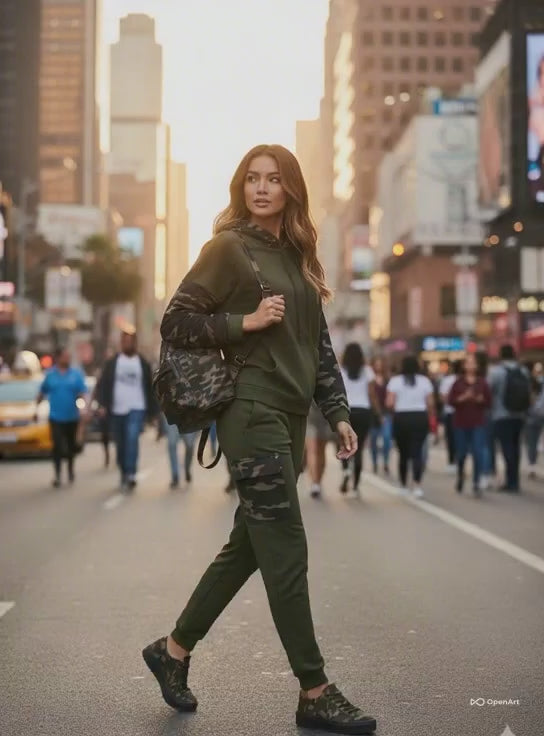 Olive Green Camo Set